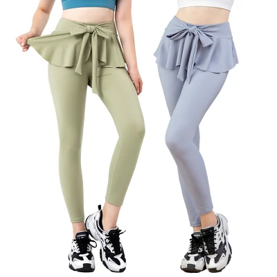 OEM Service Slim Fit, schnell trocknende Yogahose mit hoher Taille und Röcken für Damen