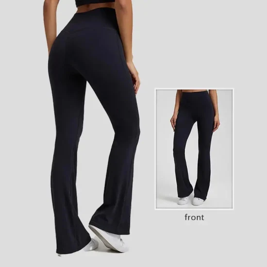 Großhandel ODM/OEM Damen Bootcut Yoga Flare Leggings mit hoher Taille, Workout, Fitnessstudio, Sportbekleidung, aktive Hosen