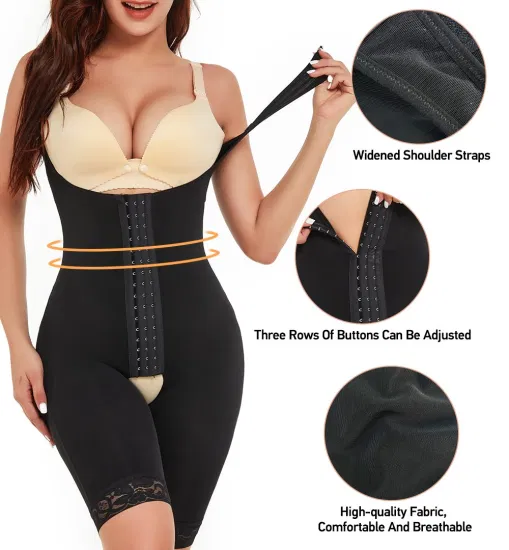 Großhandel nach Maß, Bauchkontrolle, offene Brust, Oberschenkel, schlankere Bodysuit-Shapewear